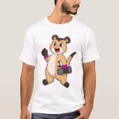 Meerkat met Dumbbell T-shirt (Voorkant)