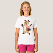 Meerkat met Dumbbell T-shirt (Voorkant volledig)