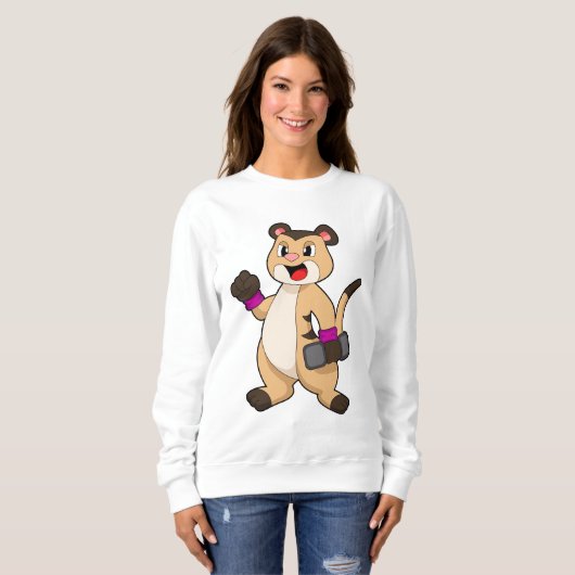 Meerkat met Dumbbell Trui (Voorkant volledig)