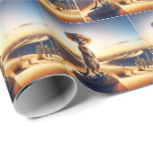 Meerkat met een Mexicaanse sombrero Cadeaupapier (Rol Hoek)