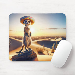 Meerkat met een Mexicaanse sombrero Muismat