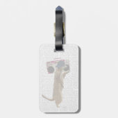 Meerkat met getto Blaster 2 van de Boom Box Bagagelabel (Achterkant verticaal)