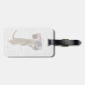 Meerkat met getto Blaster 2 van de Boom Box Bagagelabel (Achterkant horizontaal)