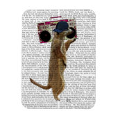Meerkat met getto Blaster 2 van de Boom Box Magneet (Verticaal)