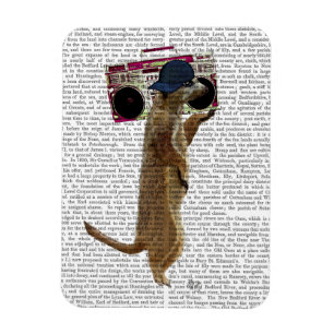 Meerkat met getto Blaster 2 van de Boom Box Magneet