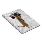 Meerkat met getto Blaster 2 van de Boom Box Notitieboek (Rechterzijde)