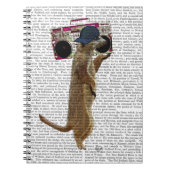 Meerkat met getto Blaster 2 van de Boom Box Notitieboek (Voorkant)