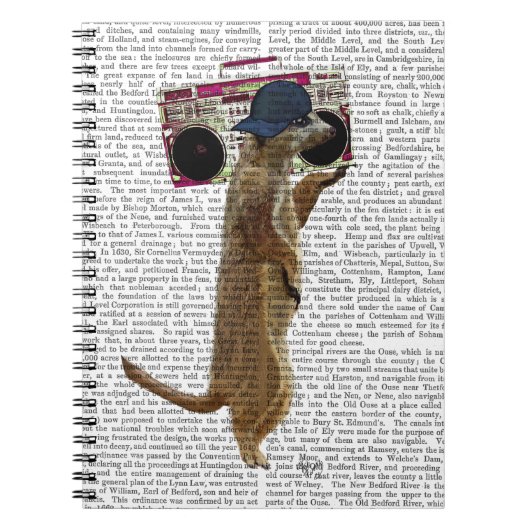 Meerkat met getto Blaster 2 van de Boom Box Notitieboek (Voorkant)