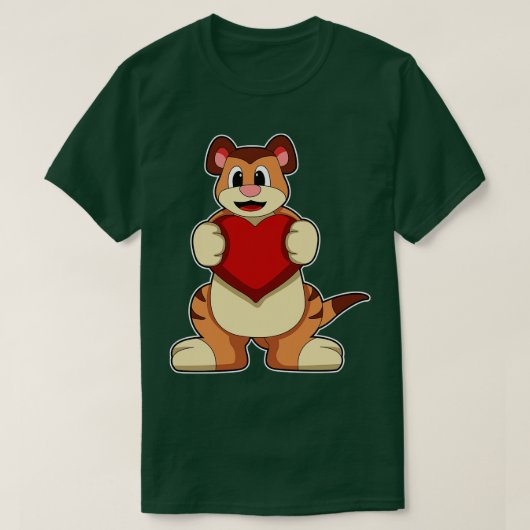Meerkat met Hart 1 T-shirt (Design voorkant)