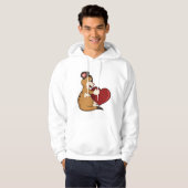 Meerkat met hart hoodie (Voorkant volledig)