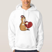Meerkat met hart hoodie (Voorkant)