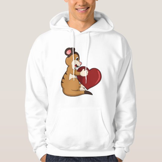 Meerkat met hart hoodie (Voorkant)