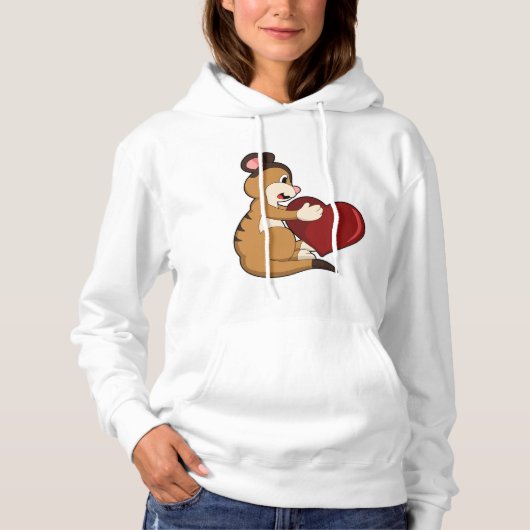 Meerkat met hart hoodie (Voorkant)