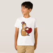 Meerkat met hart t-shirt (Voorkant volledig)