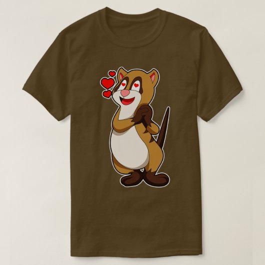 Meerkat met hart t-shirt (Design voorkant)