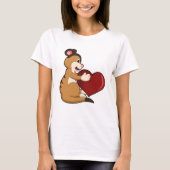 Meerkat met hart t-shirt (Voorkant)