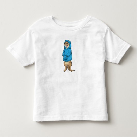 Meerkat met Hoodie Kinder Shirts (Voorkant)