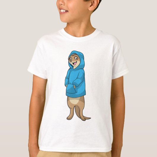 Meerkat met Hoodie T-shirt (Voorkant)