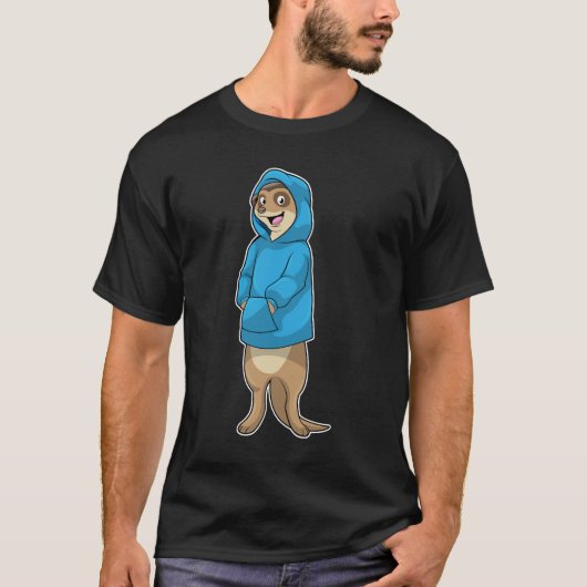Meerkat met Hoodie T-shirt (Voorkant)