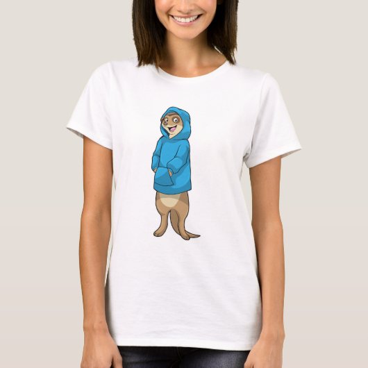 Meerkat met Hoodie T-shirt (Voorkant)