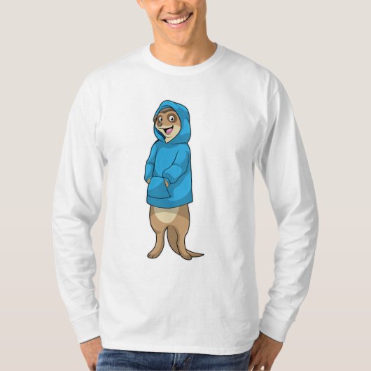 Meerkat met Hoodie T-shirt (Voorkant)