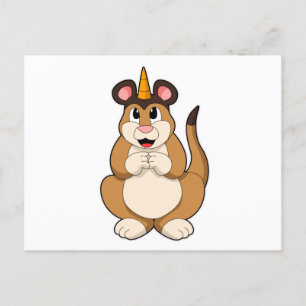 Meerkat met Horn Briefkaart