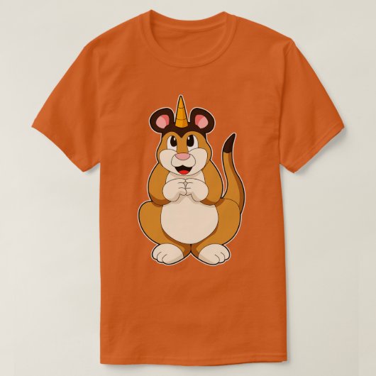 Meerkat met Horn T-shirt (Design voorkant)