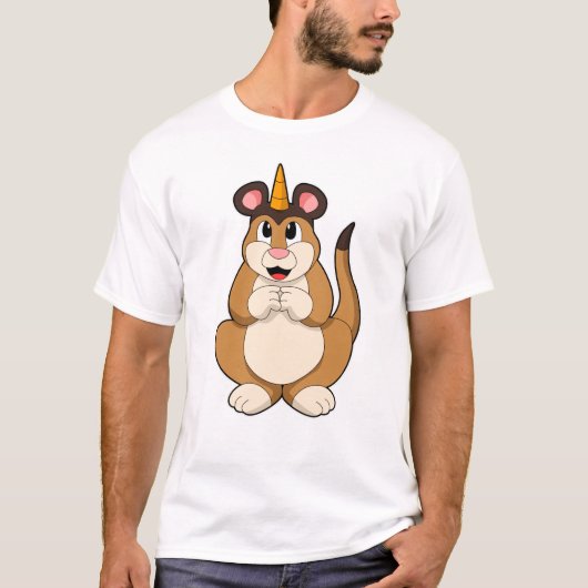 Meerkat met Horn T-shirt (Voorkant)