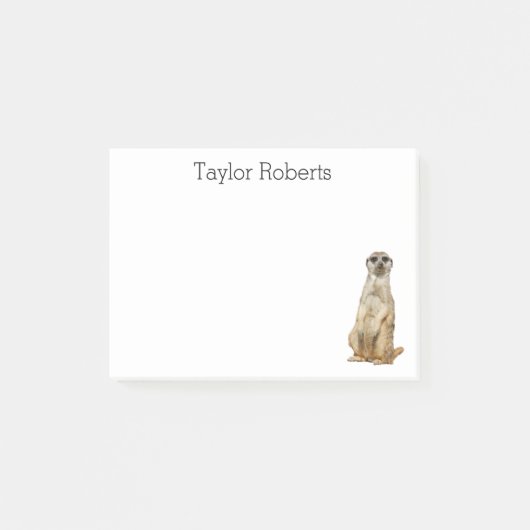 Meerkat met Jouw naam Custom Post-it® Notes (Voorkant)
