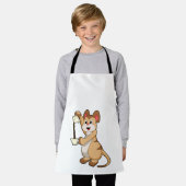 Meerkat met koffie en koffie.PNG Schort (Gedragen)