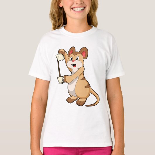 Meerkat met koffie en koffie.PNG T-shirt (Voorkant)