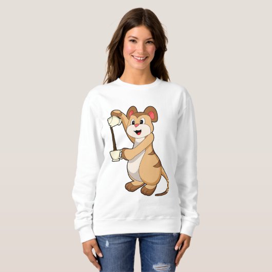 Meerkat met koffie en koffie.PNG Trui (Voorkant volledig)