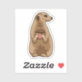 Meerkat met Muffin Sticker (Vel)