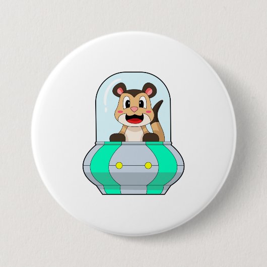 Meerkat met onderzeeër ronde button 7,6 cm (Voorkant)