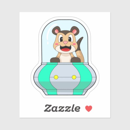 Meerkat met onderzeeër sticker (Vel)