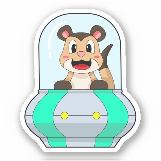 Meerkat met onderzeeër sticker (Voorkant)