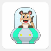 Meerkat met onderzeeër vierkante sticker (Voorkant)