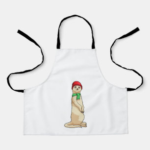 Meerkat met Pet en Scarf Schort