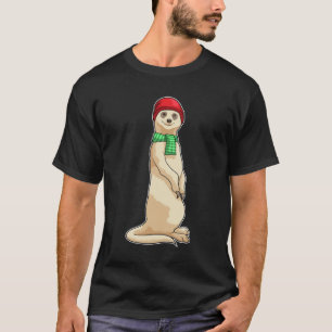Meerkat met Pet en Scarf T-shirt