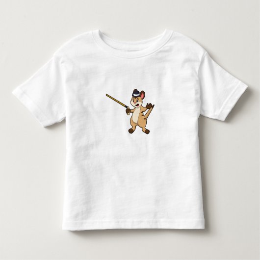 Meerkat met Pet en wandelstok Kinder Shirts (Voorkant)