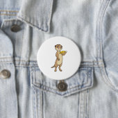 Meerkat met Pizza Ronde Button 7,6 Cm (In situ)