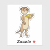 Meerkat met Pizza Sticker (Vel)