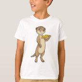 Meerkat met Pizza T-shirt (Voorkant)