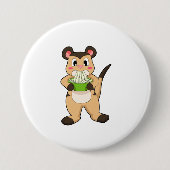 Meerkat met Ramen Ronde Button 7,6 Cm (Voorkant)