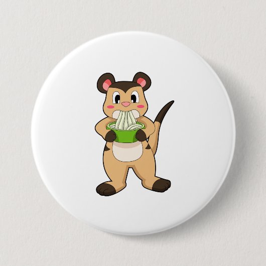 Meerkat met Ramen Ronde Button 7,6 Cm (Voorkant)