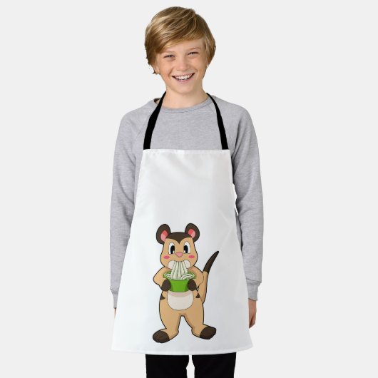 Meerkat met Ramen Schort (Gedragen)