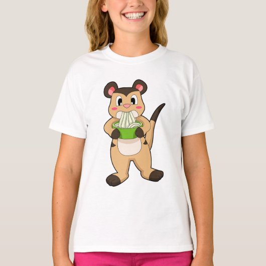 Meerkat met Ramen T-shirt (Voorkant)