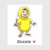 Meerkat met regenjas sticker (Vel)