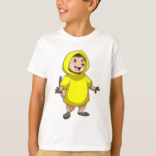 Meerkat met regenjas t-shirt