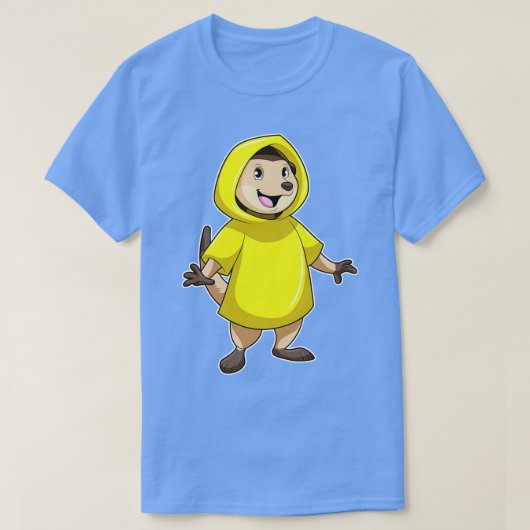Meerkat met regenjas t-shirt (Design voorkant)